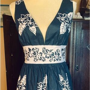 NWT Black & white summer dress.  Size 14